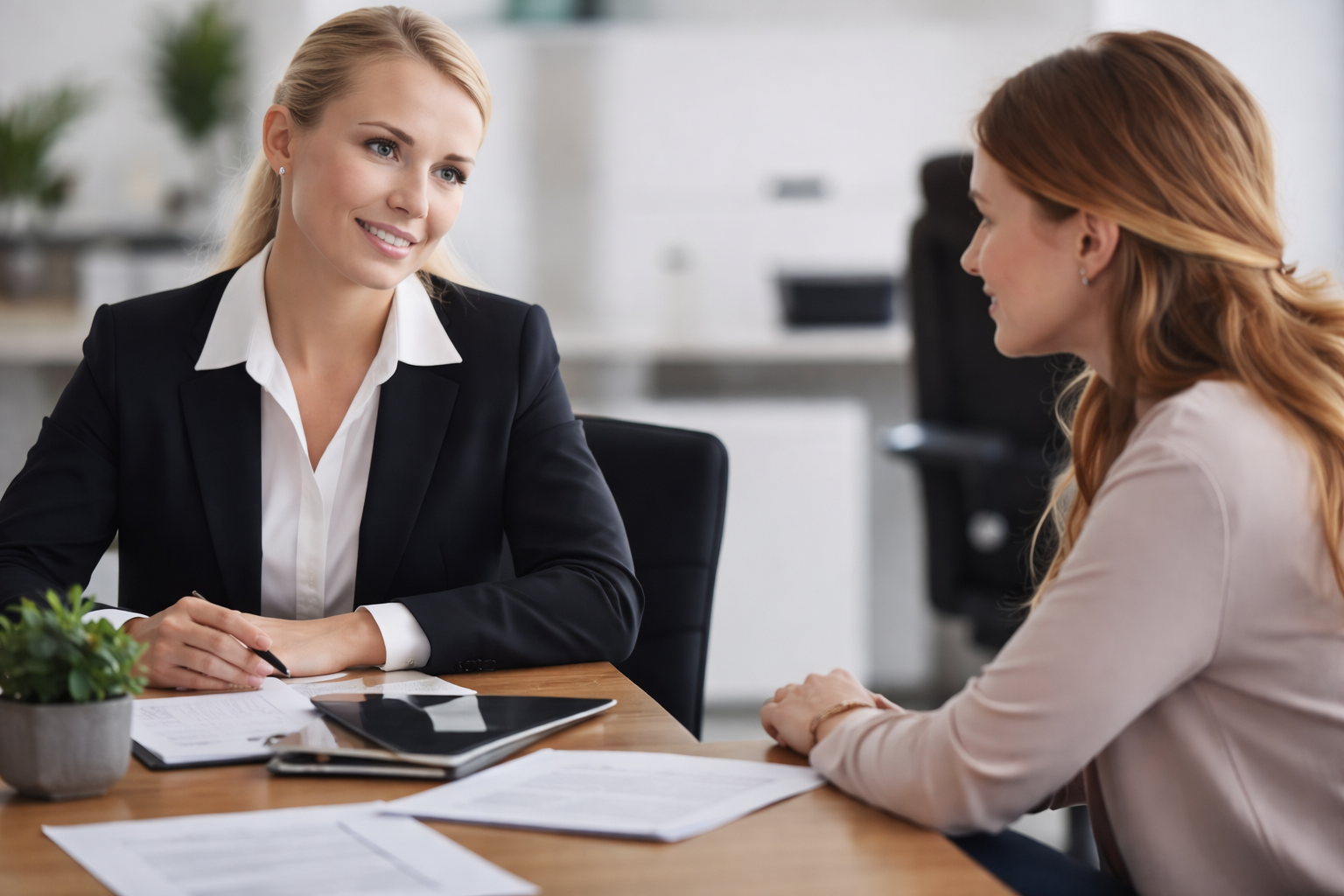 Child custody solicitor consulting with a client